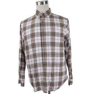 Eddie Bauer Signature Plaid Men's Long Sleeve Casual Button Down Shirt
